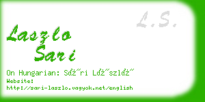 laszlo sari business card